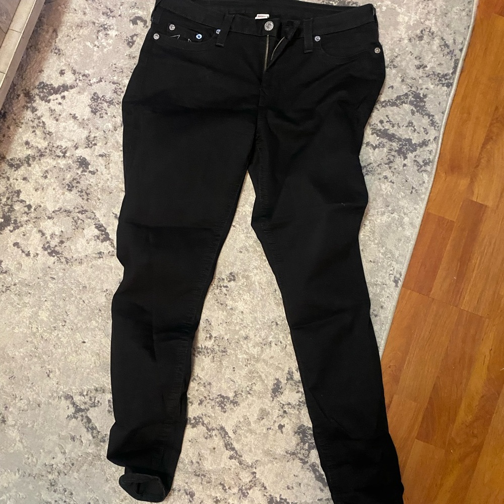 True Religion Black Skinny Jeans for Women